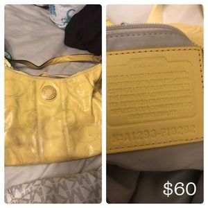 Yellow coach bag